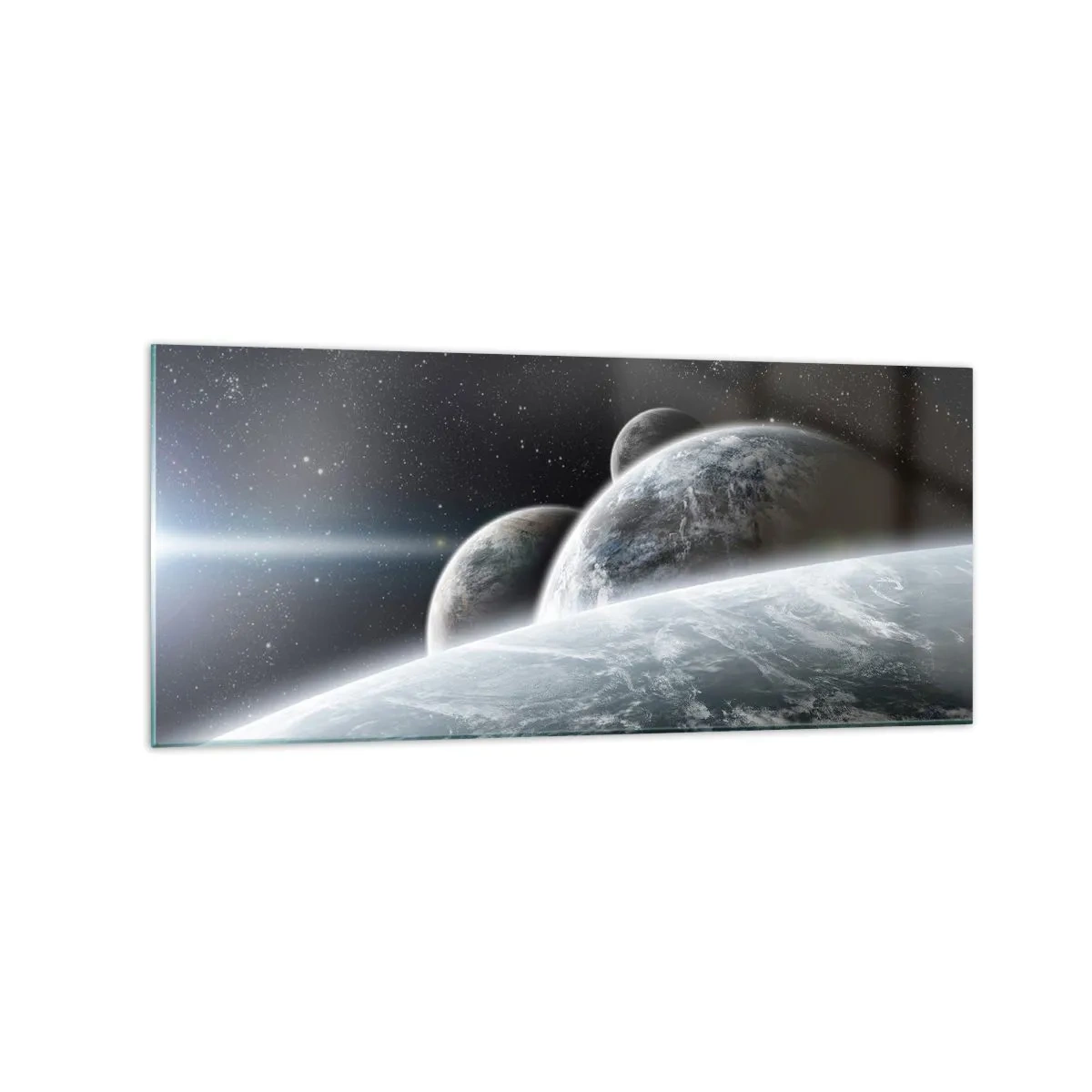 Obraz na skle - Vesmírna hudba sfér - 120x50 cm
