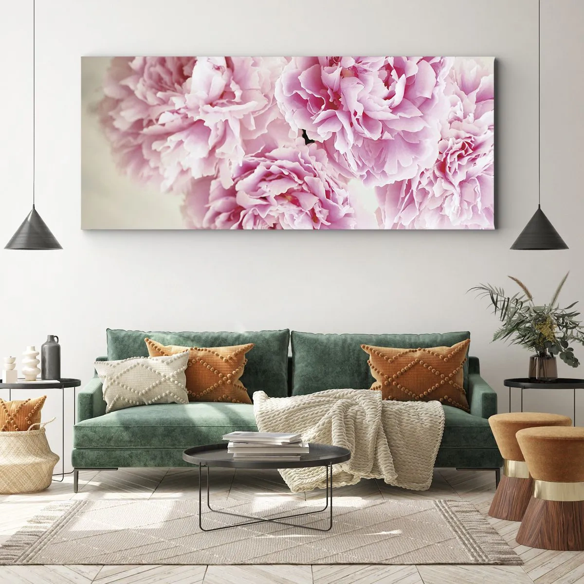 Obraz na plátne - V ružovom prepychu - 100x40 cm