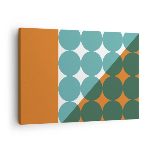 Obraz na plátne - Geometrické vzory v kontrastných farbách - 70x50cm - Hore a šikmo - Moderná nástenná dekorácia do obývacej izby a spálne ARTTOR