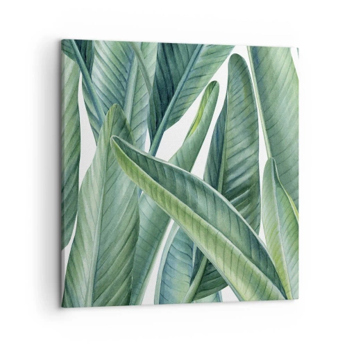 Obraz na plátne - Proste zelená - 50x50 cm