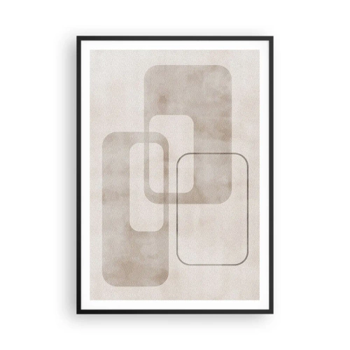 Plagát v čiernom ráme - Geometrická fúga - 70x100 cm