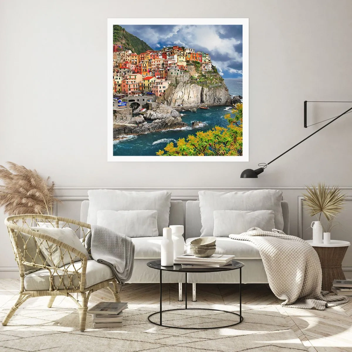 Plagát - Hromádka pritúlená k skalám - 40x40 cm