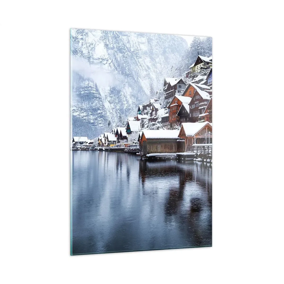 Obraz na skle - V zimnej dekorácii - 50x70 cm