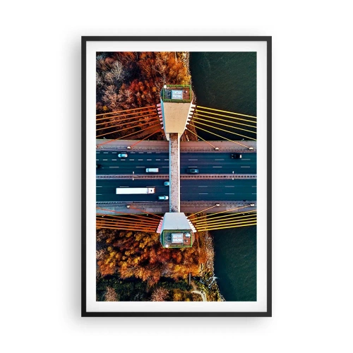 Plagát v čiernom ráme - Za vodami, za lesmi - 61x91 cm
