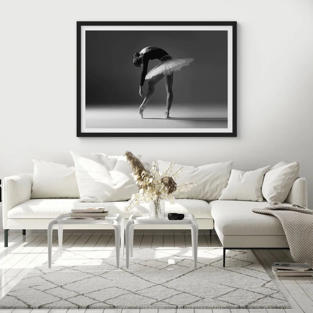 Plagát v čiernom ráme - Bella ballerina - 91x61 cm