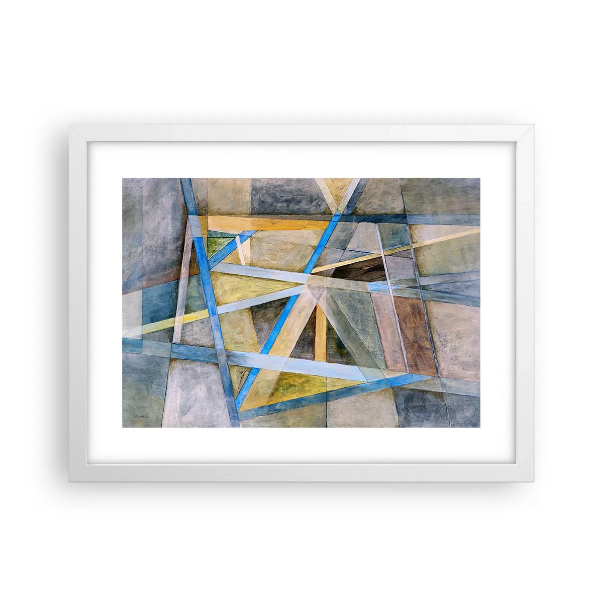 Plagát v bielom ráme - Priamo alebo diagonálne? - 40x30 cm