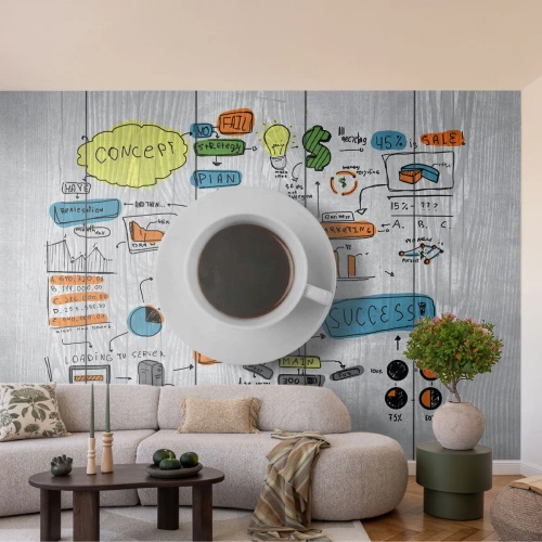 Fototapeta Premium Canvas - Čas na prestávku - Grafika, Káva, Espresso - 450x315 cm