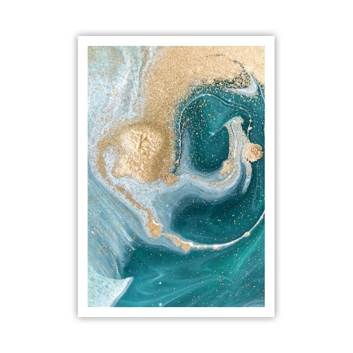 Plagát - Vír zlatej a tyrkysovej - 70x100 cm