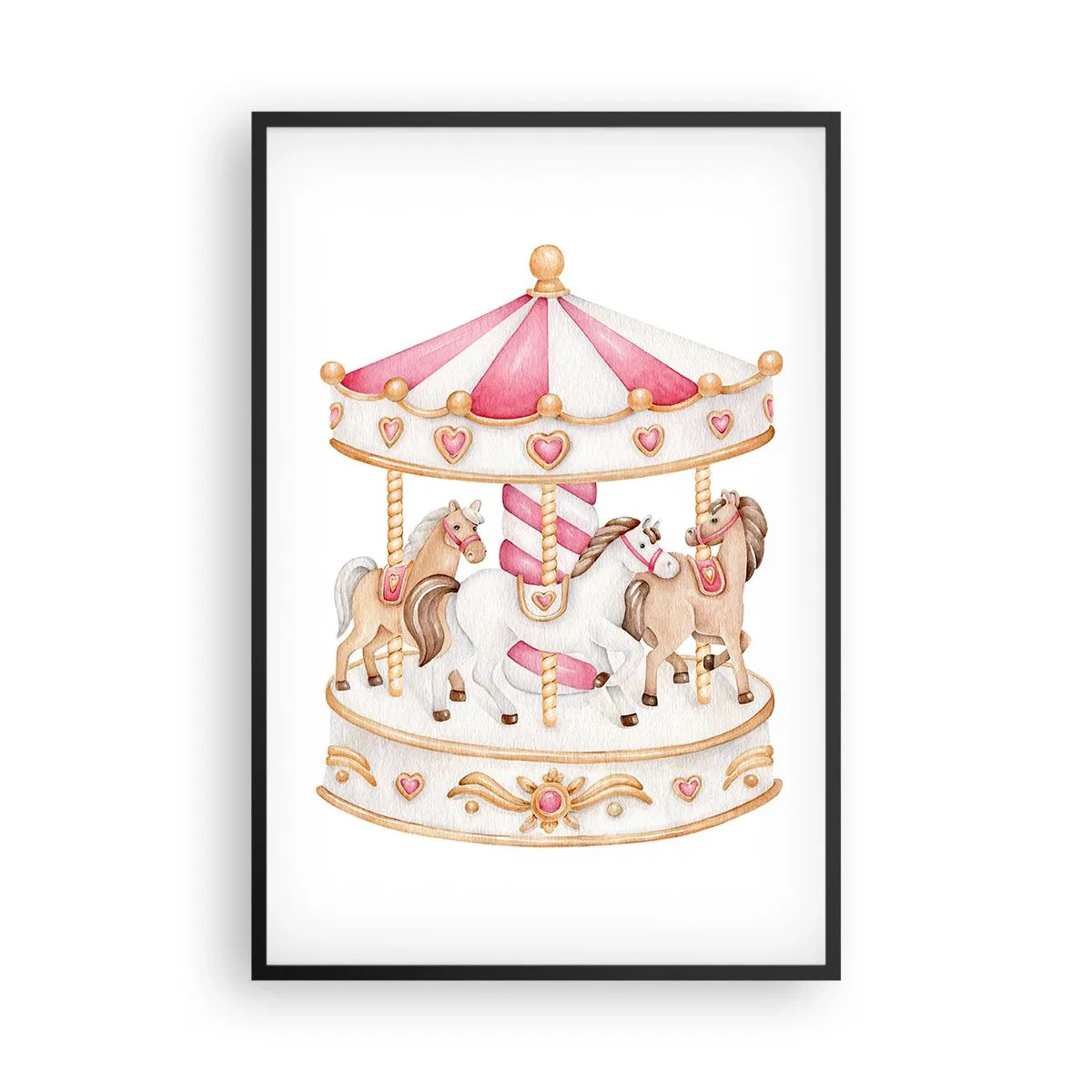 Plagát v čiernom ráme - Sladký svet detstva - 61x91 cm