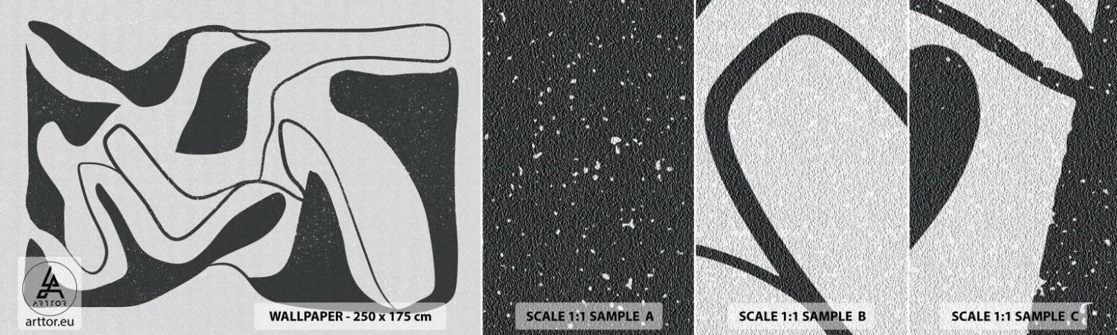 Vzorka Fototapeta Standard Eco - Abstraktná hra v labyrinte - Boho, Minimalizmus, Kus - 100x30 cm