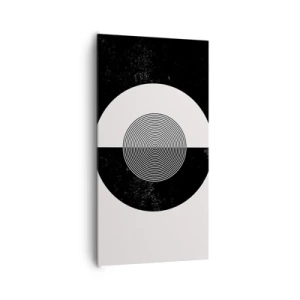 Obraz na plátne - Harmónia v čiernej a bielej - 65x120 cm
