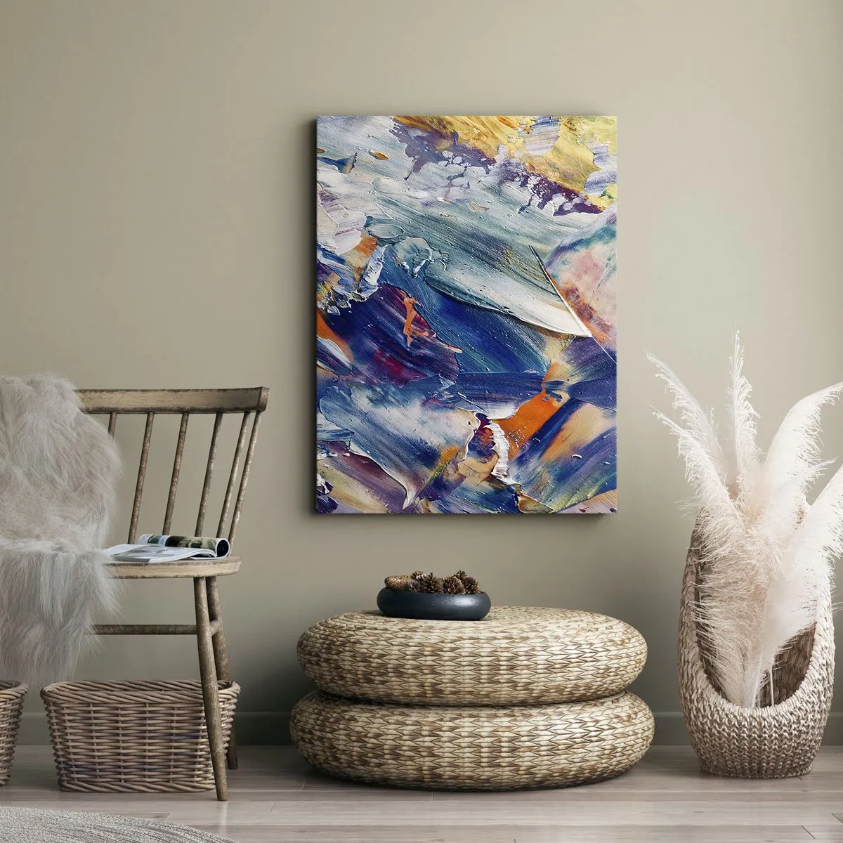 Obraz na plátne - Chaos farieb - 45x80 cm