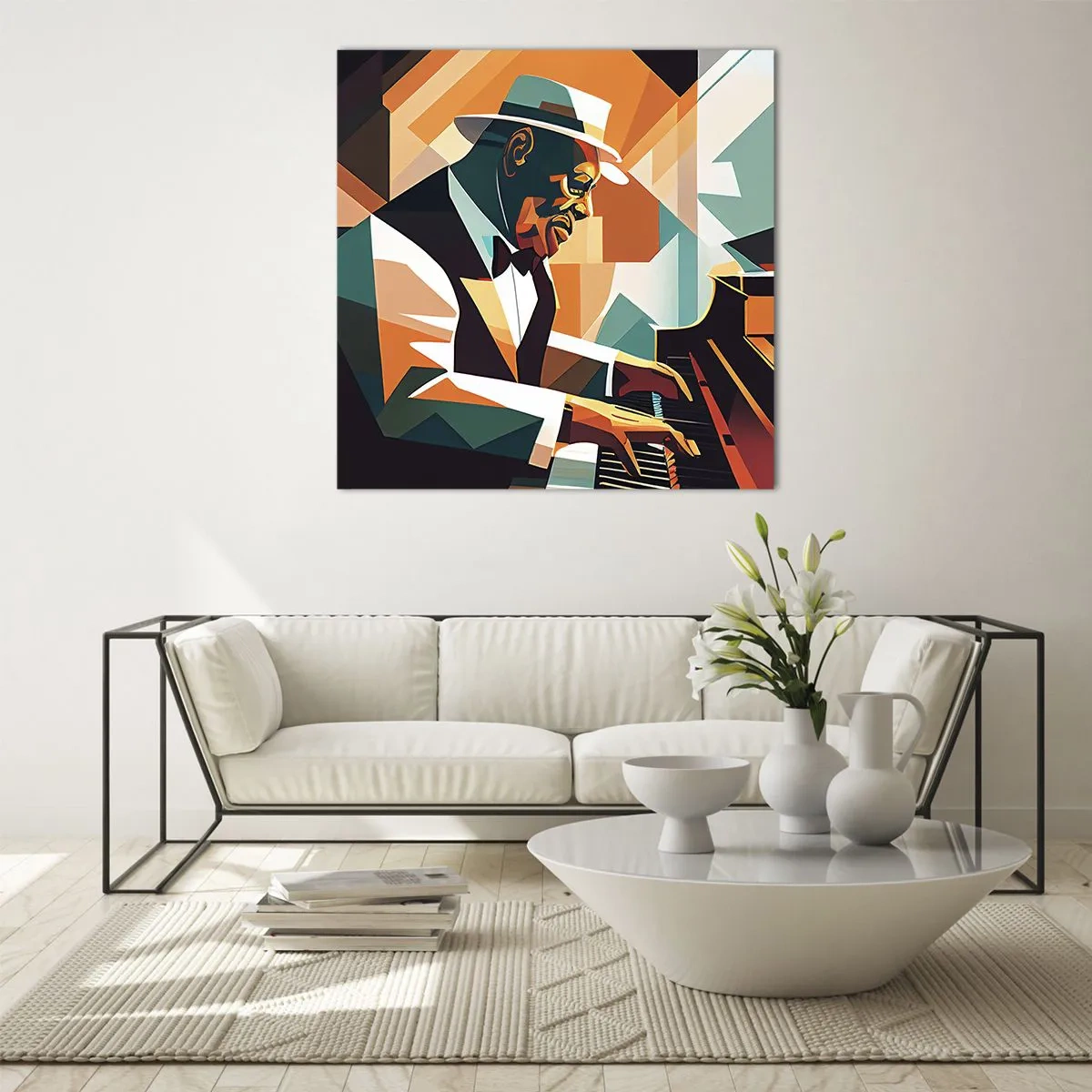 Obraz na skle - Celý tento jazz - 50x50 cm