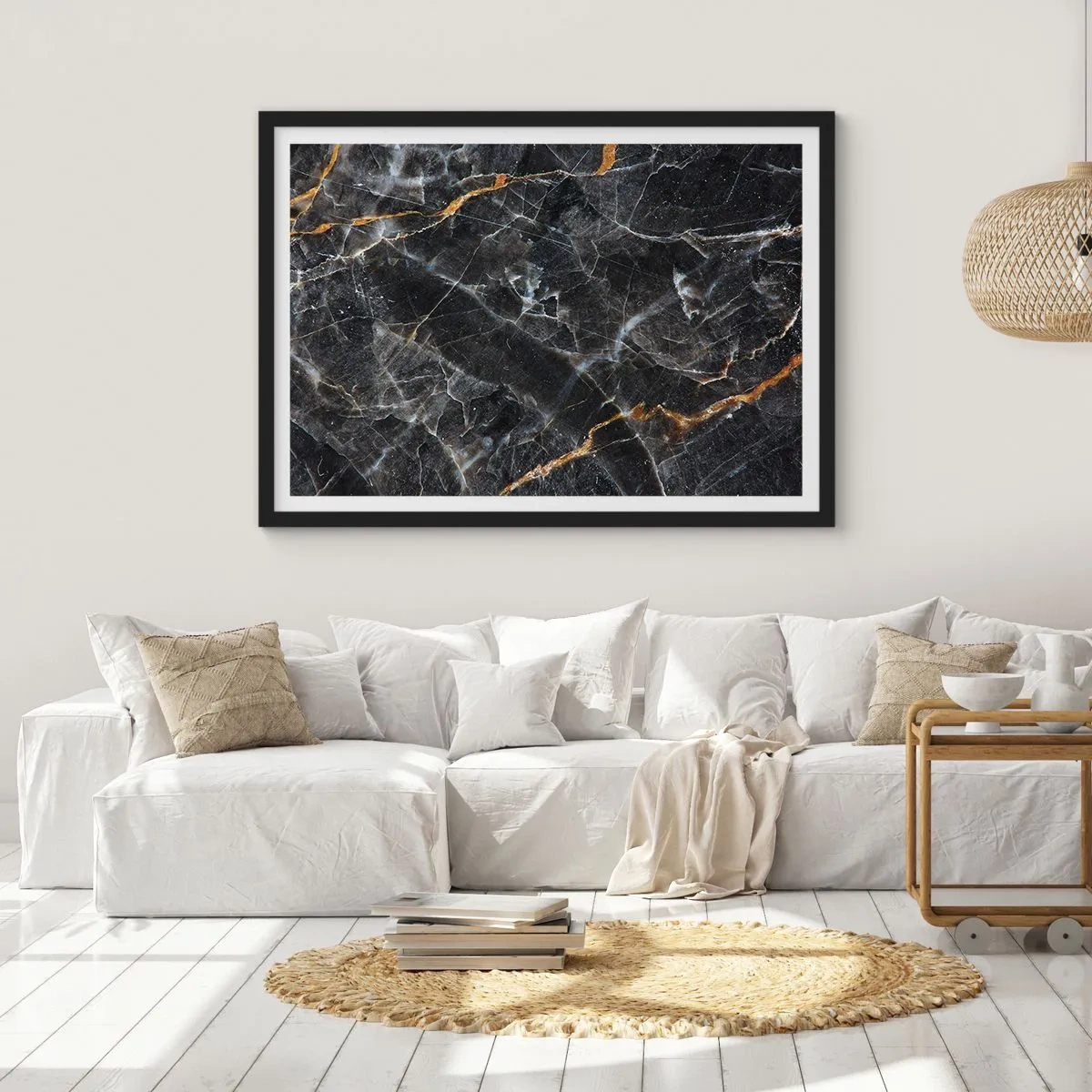Plagát v čiernom ráme - Vnútorný život kameňa - 100x70 cm