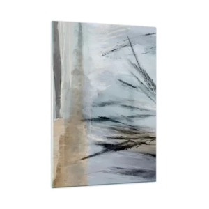Obraz na skle - Zimné polia - 50x70 cm