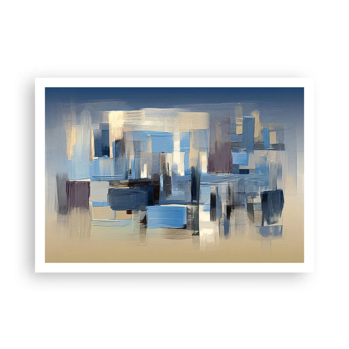 Plagát - Modrá konštrukcia - 100x70 cm
