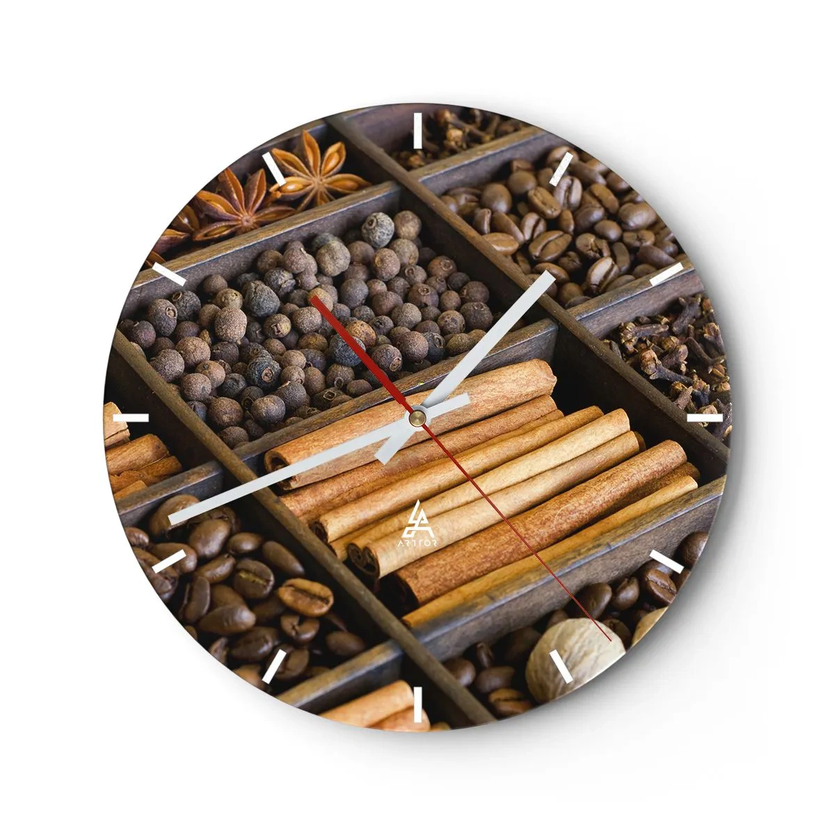 Nástenné hodiny - Pokladnice vôní - 40x40 cm