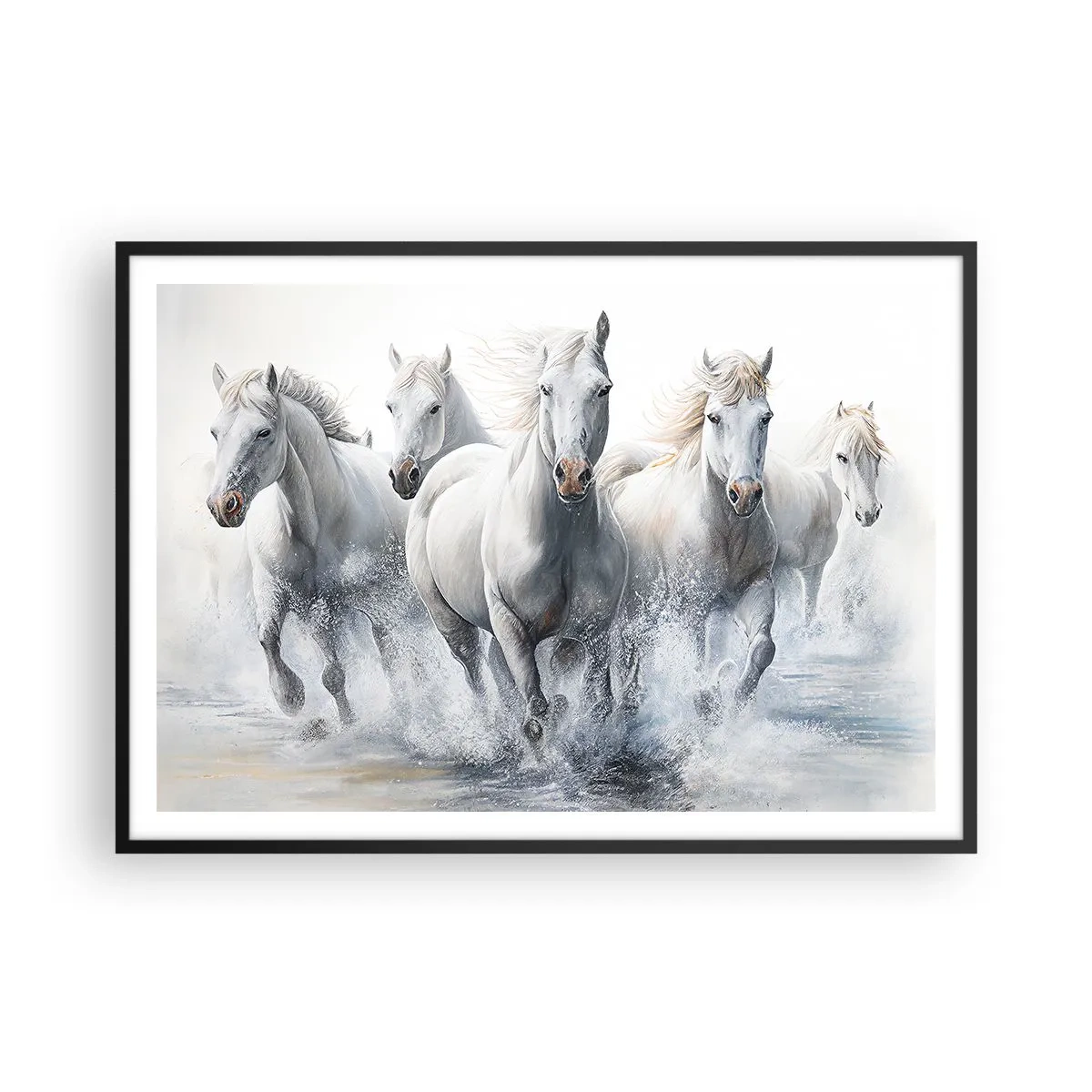 Plagát v čiernom ráme - Biela mágia - 100x70 cm