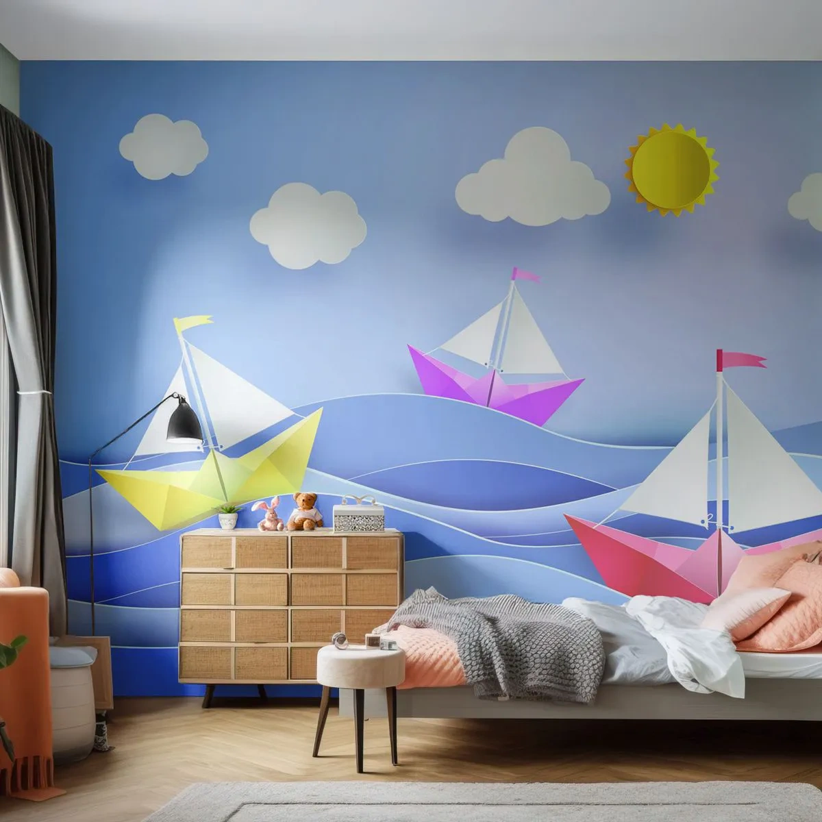 Fototapeta Standard Eco - Ach, ako je príjemné hojdať sa na vlnách - Pre deti, Námorná, Łódź - 400x280 cm