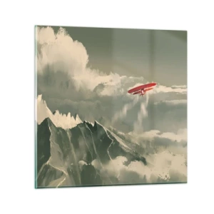 Obraz na skle - Nebojácny priekopník - 30x30 cm