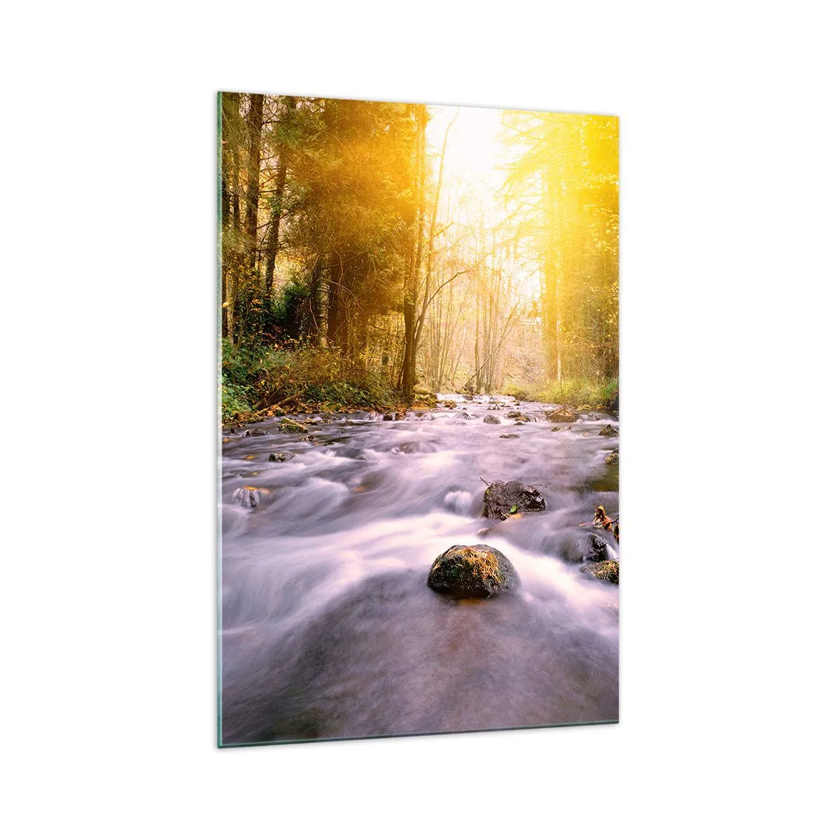 Obraz na skle - Malachit v strieborno-zlatej podobe - 70x100 cm