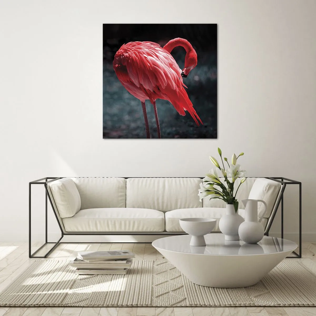 Obraz na skle - Karmínová báseň prírody - 60x60 cm