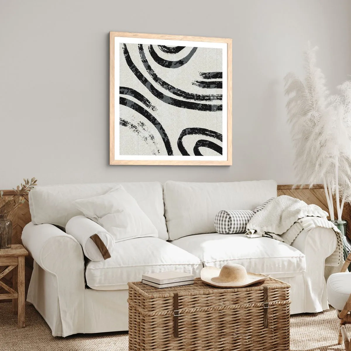 Plagát v ráme zo svetlého duba - Napoly zastavený - 60x60 cm