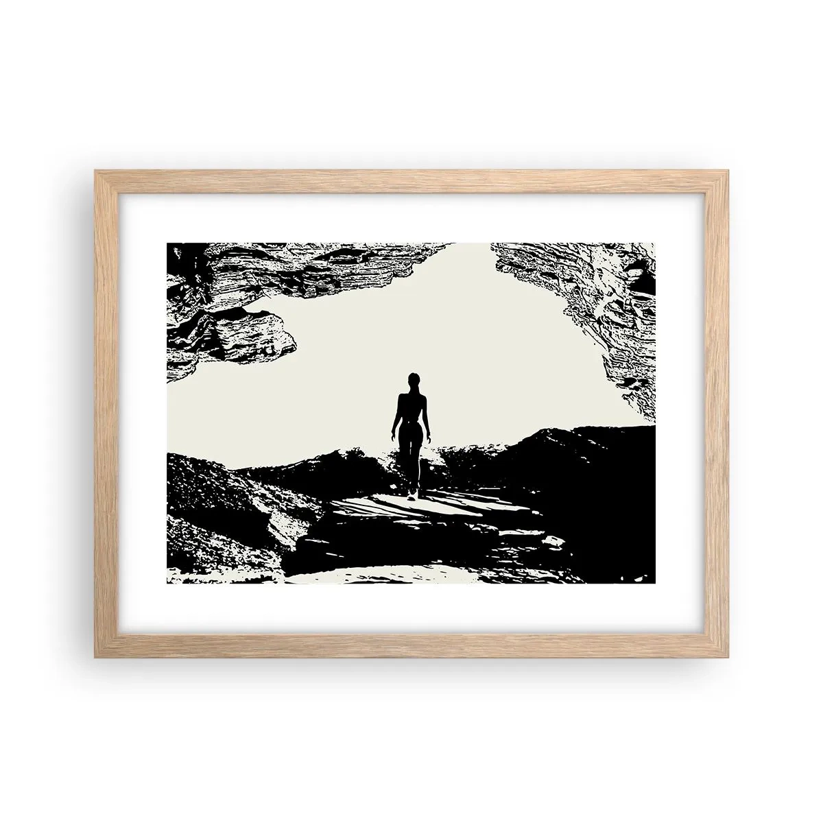 Plagát v ráme zo svetlého duba - Nový pohľad - 40x30 cm