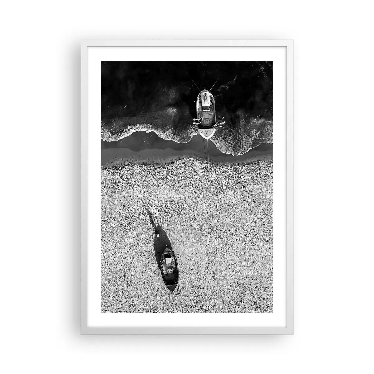 Plagát v bielom ráme - Ešte na brehu… - 50x70 cm