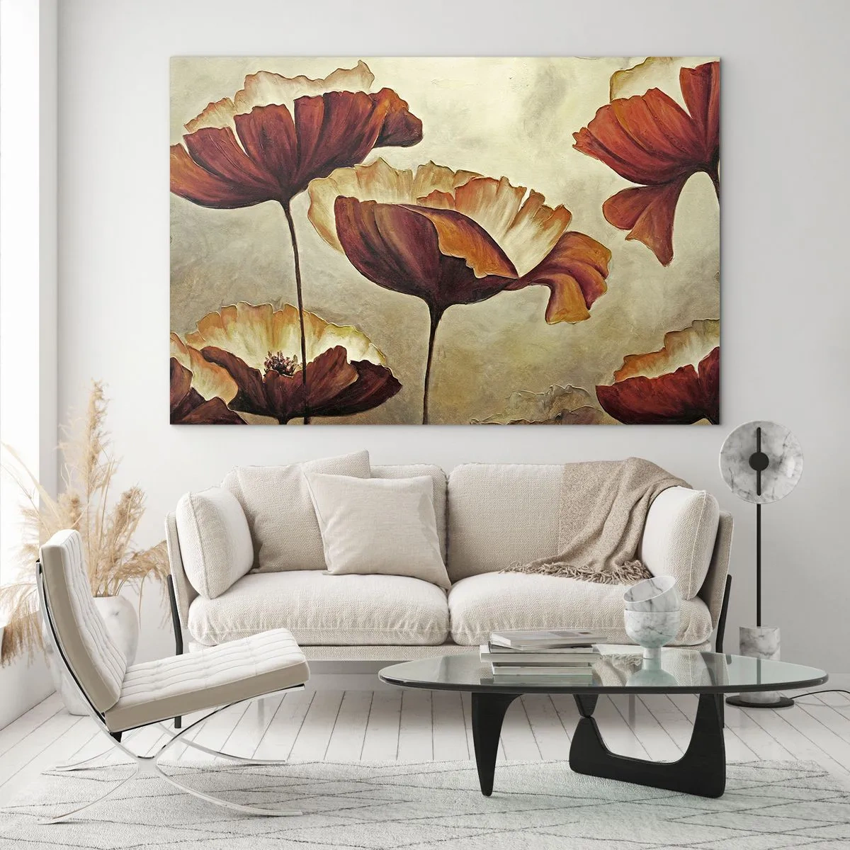 Obraz na skle - Lán lúky - 100x70 cm