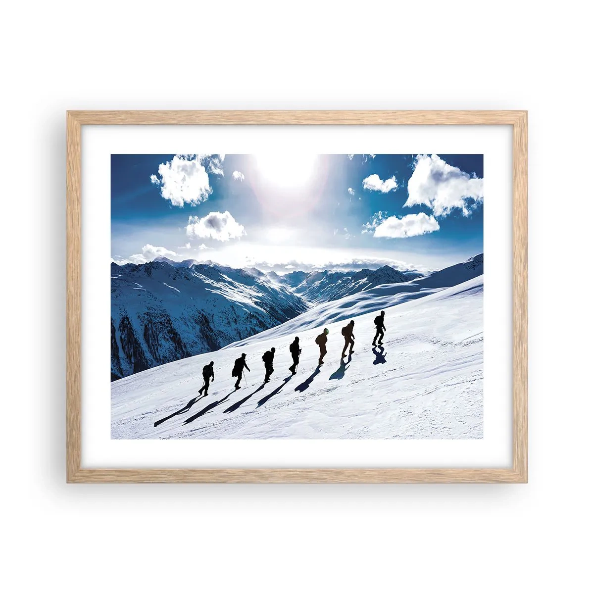 Plagát v ráme zo svetlého duba - Tím dobývateľov - 50x40 cm