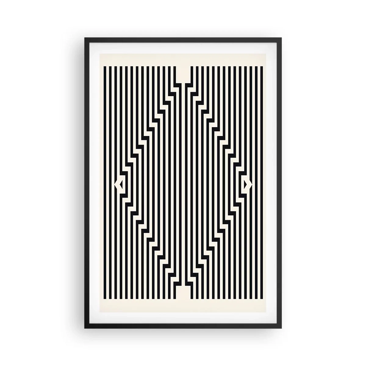 Plagát v čiernom ráme - Geometrická ilúzia - 61x91 cm