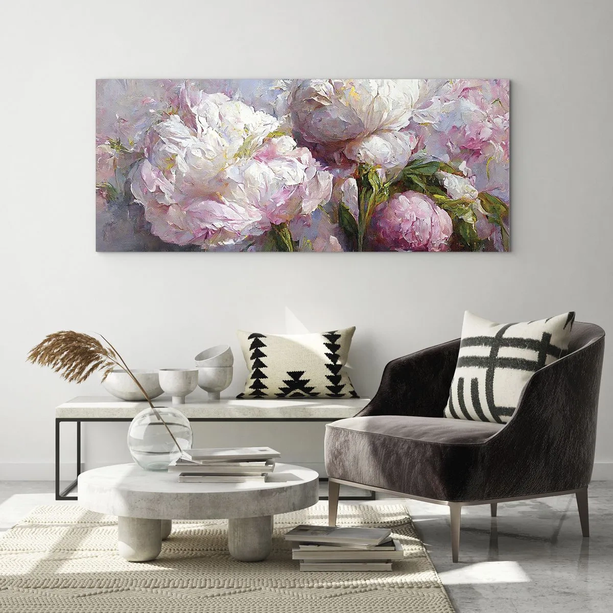 Obraz na skle - Kytica prekypujúca životom - 90x30 cm