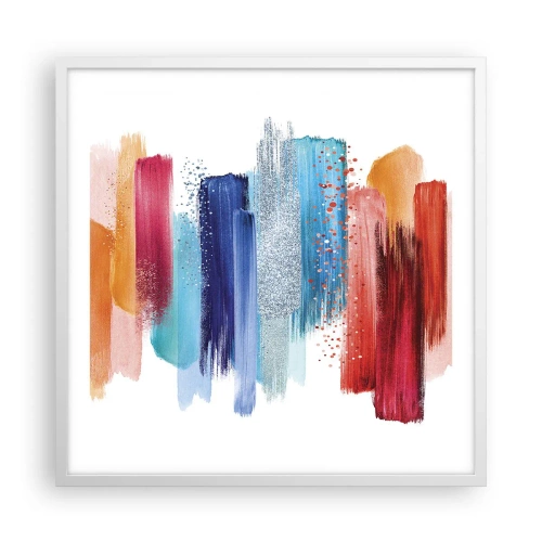 Plagát v bielom ráme - Hore a dole - 60x60 cm