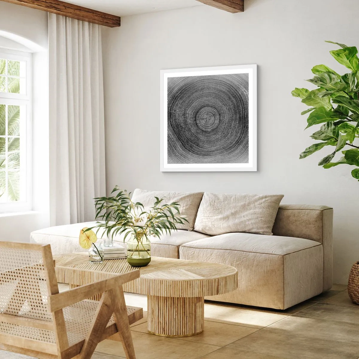 Plagát v bielom ráme - Znamenie doby - 50x50 cm