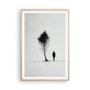 Plagát v ráme zo svetlého duba - Všetci sa túlame - 61x91 cm