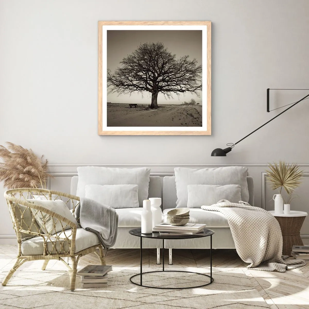 Plagát v ráme zo svetlého duba - Odtiaľ až do večnosti - 40x40 cm