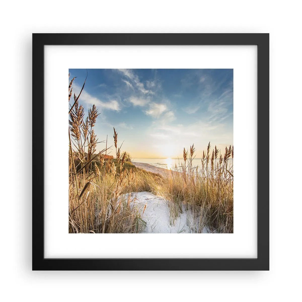Plagát v čiernom ráme - Severná pláž - 30x30 cm