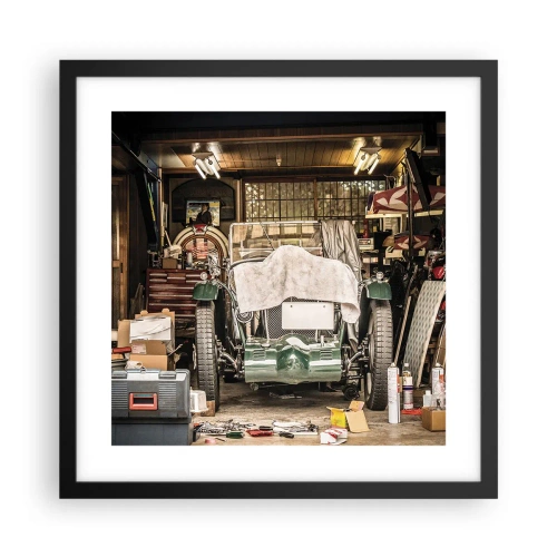 Plagát v čiernom ráme - Späť do minulosti - 40x40 cm