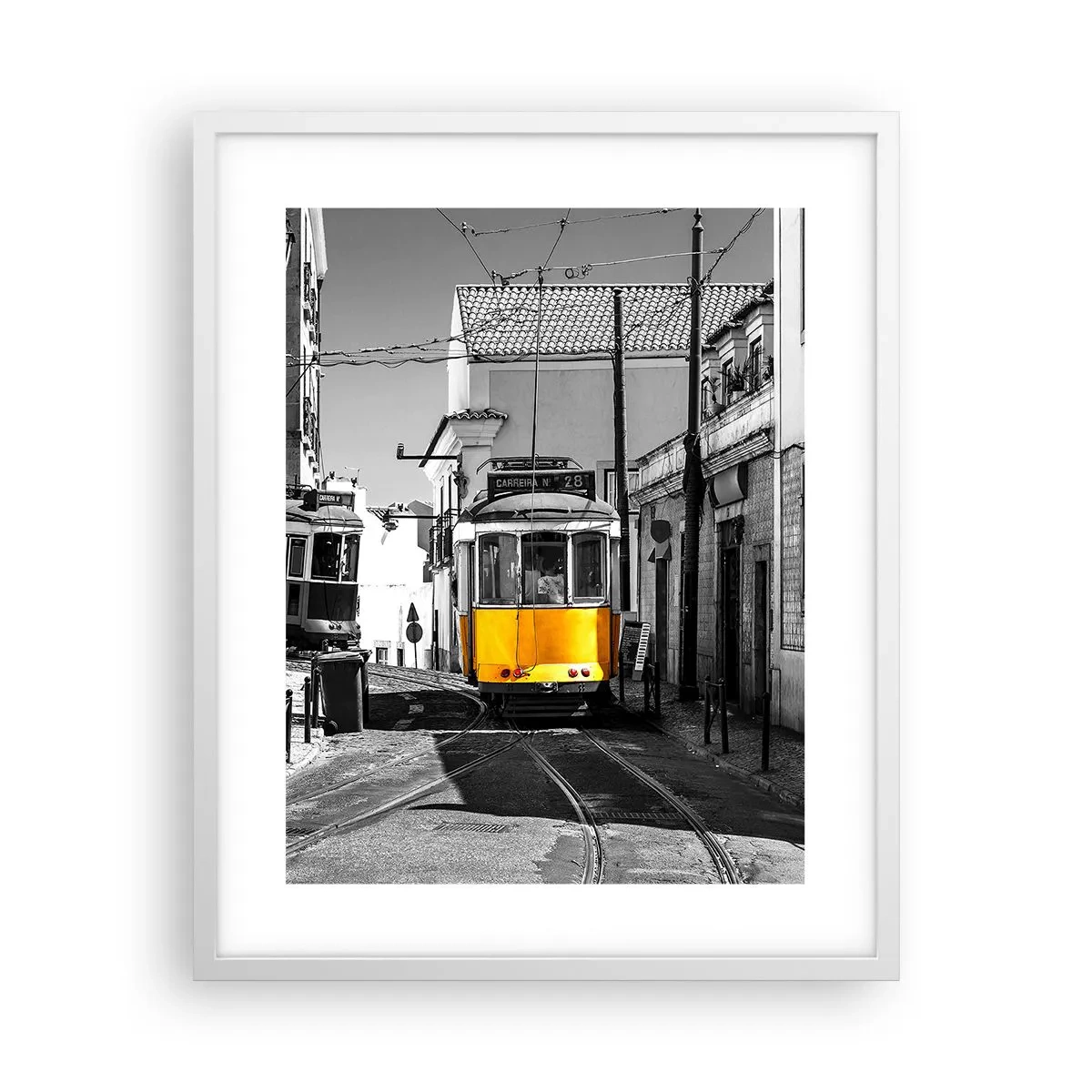 Plagát v bielom ráme - Duch Lisabonu - 40x50 cm