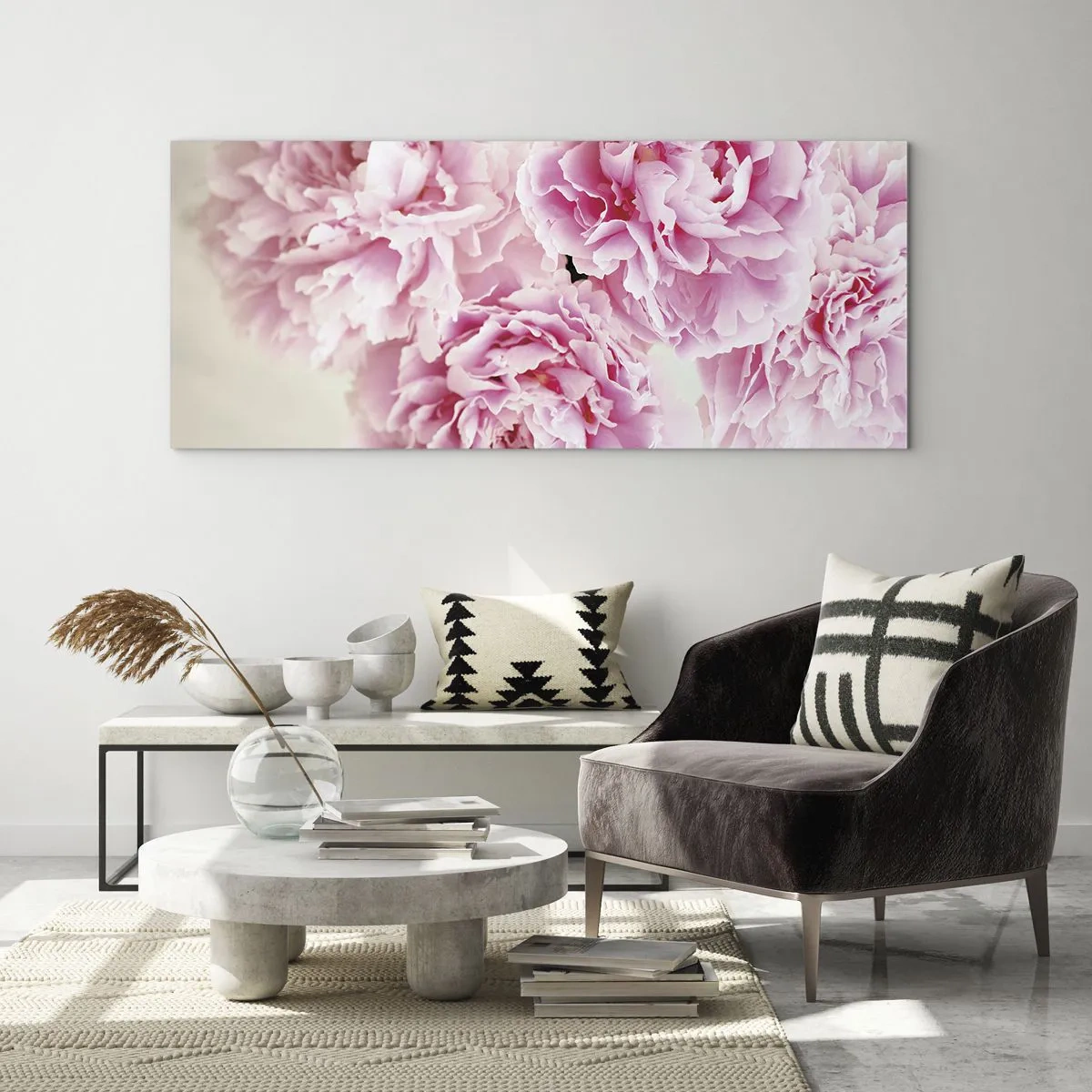Obraz na skle - V ružovom prepychu - 100x40 cm