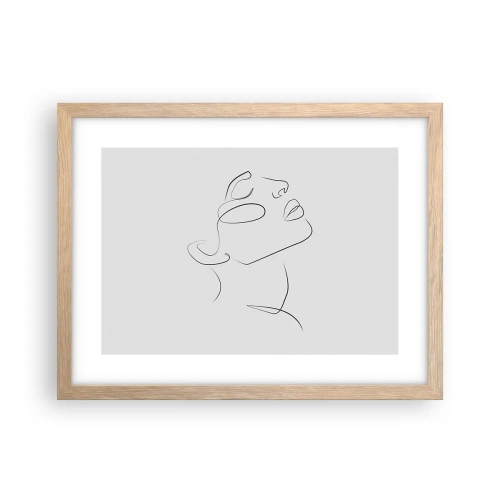 Plagát v ráme zo svetlého duba - Meandre sna - 40x30 cm