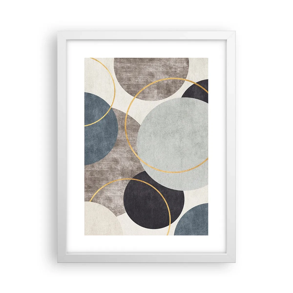 Plagát v bielom ráme - Kruh za kruhom - 30x40 cm