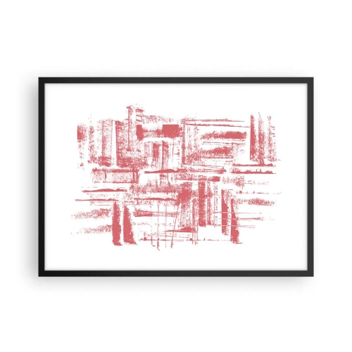 Plagát v čiernom ráme - Červené mesto - 70x50 cm