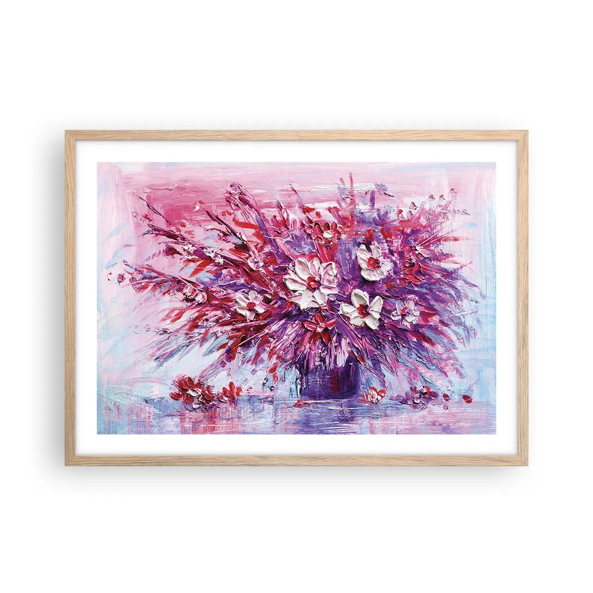 Plagát v ráme zo svetlého duba - Nevinnosť a vášeň - 70x50 cm