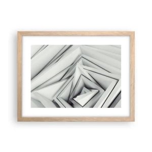 Plagát v ráme zo svetlého duba - Symfónia ostrých uhlov - 40x30 cm