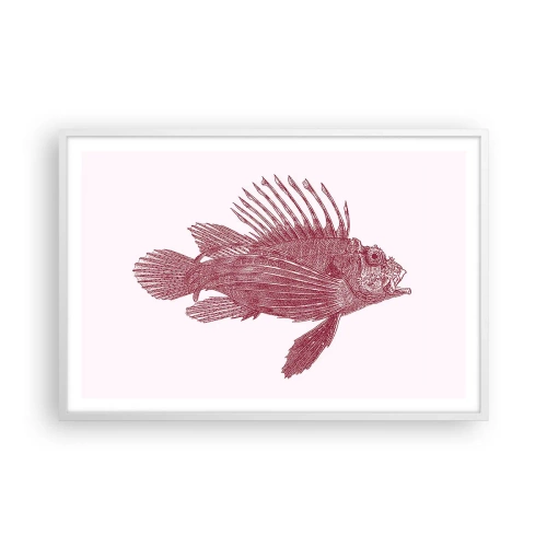 Plagát v bielom ráme - Obyvateľka exotických vôd - 91x61 cm