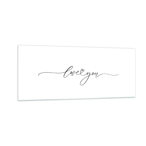 Obraz na skle - Čierne na bielom - 100x40 cm