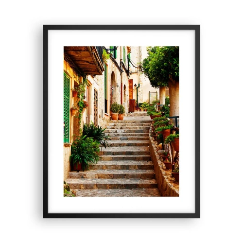 Plagát v čiernom ráme - Kúzlo španielskej dovolenky - 40x50 cm