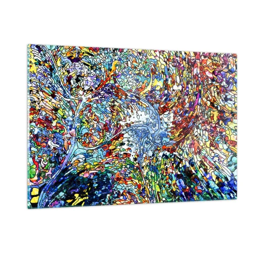 Obraz na skle - Vitráž s kvapkami - 120x80 cm